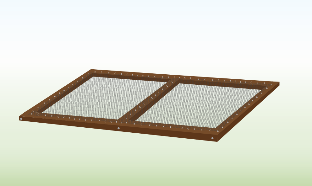 attach-chicken-wire-to-top-frame-of-run