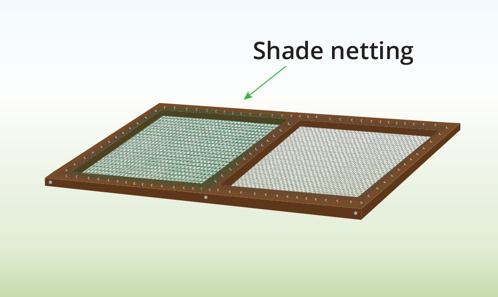 add-shade-netting-to-top-frame-of-chicken-run