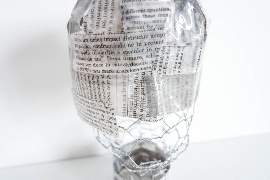wrap-the-sculpture-with-newspaper