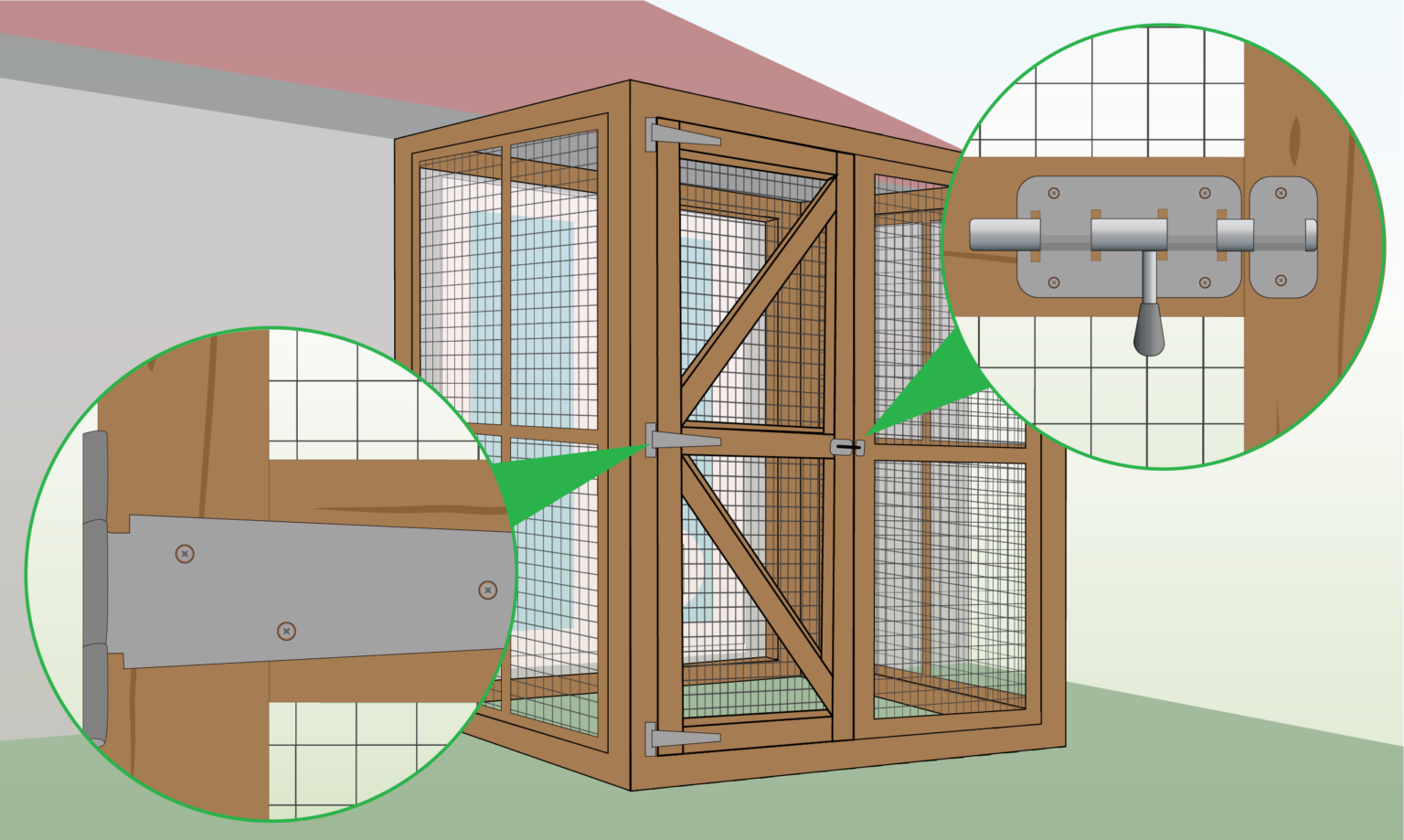 attaching-door-to-catio