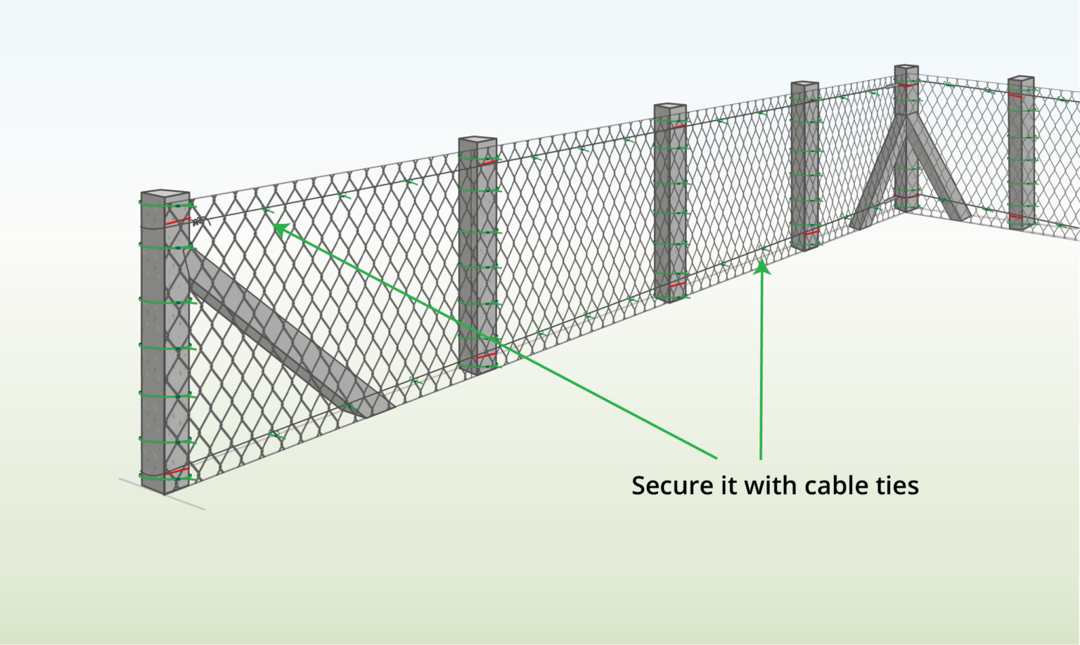 attaching-tensioning-wire-to-chain-link-fence