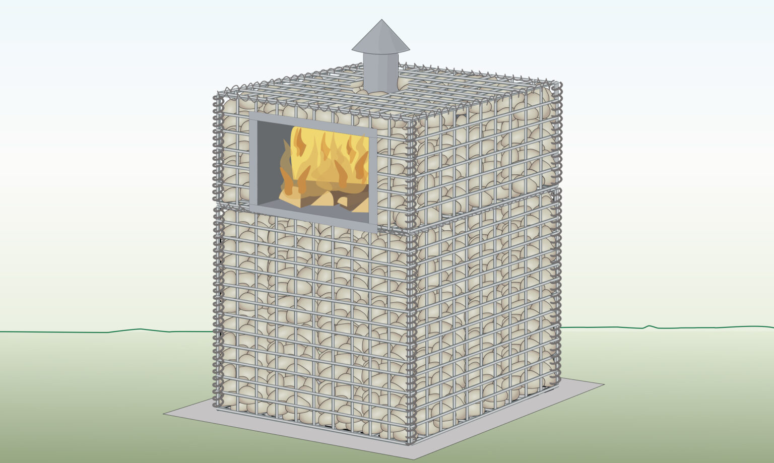 diy-gabion-fireplace