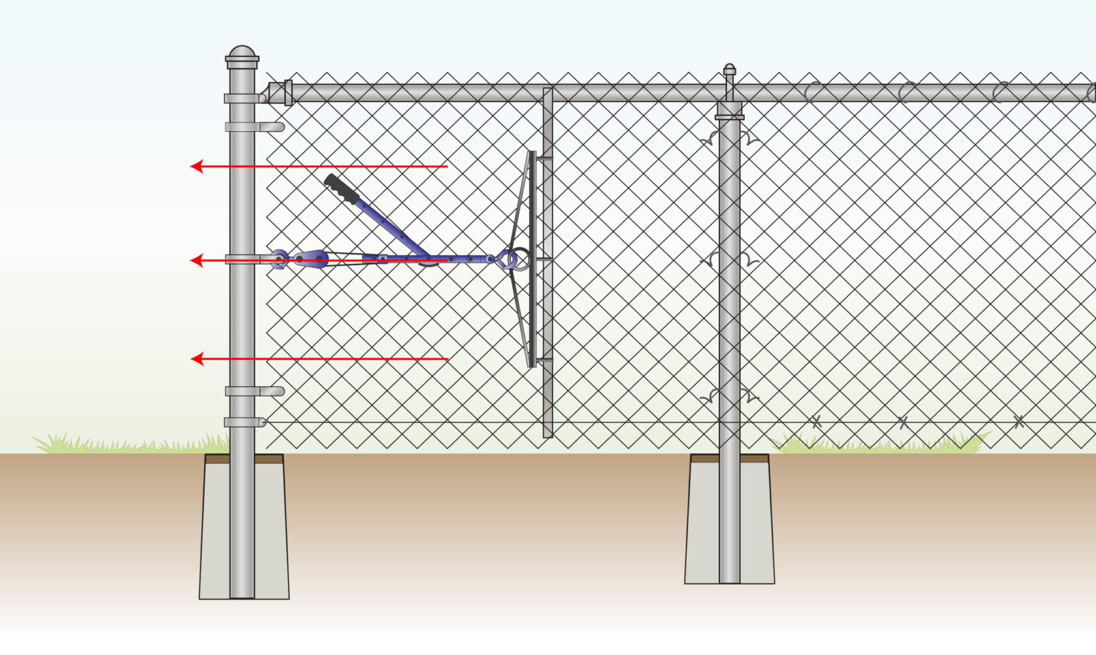 stretch-the-chain-link-fence