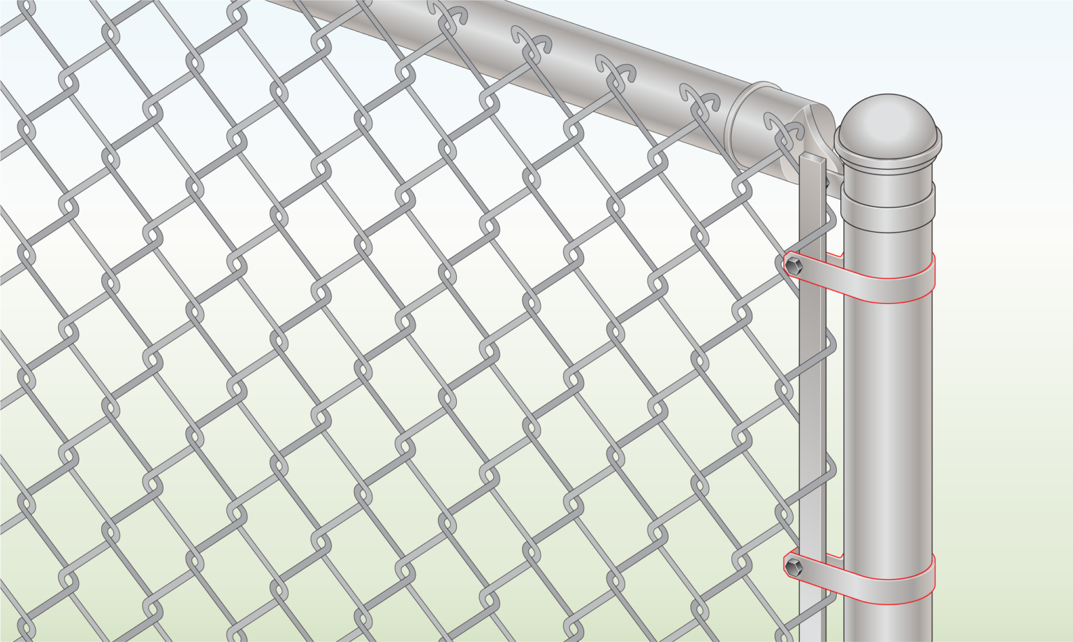 attach-chain-link-to-metal-post